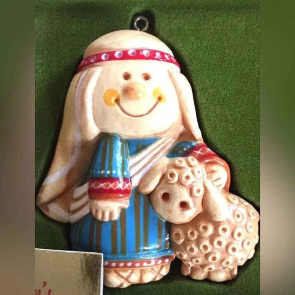 Vtg hallmark ornament 1976 tree‎ treats Shepherd QX1751-original box